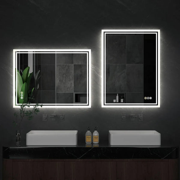 LED fona apgaismojums vannas istabas spogulis